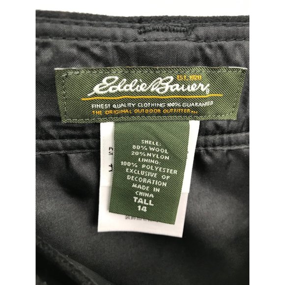 Eddie Bauer Wool Blend Maxi Wrap Skirt Black 14 Tall - Picture 6 of 6